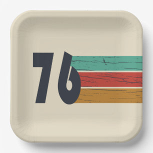 Assiettes En Carton Né en 1976 édition 50e anniversaire