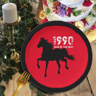 Assiettes En Carton Né en 1990 - Fête d'anniversaire du meilleur et du