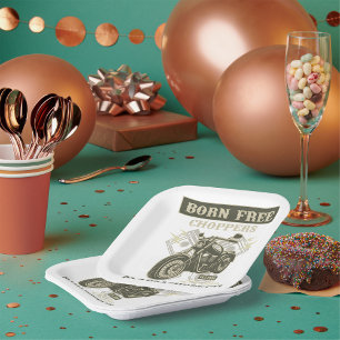 Assiettes En Carton Né Free Choppers Motorcycle Massachusetts