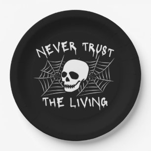 Assiettes En Carton Ne jamais faire confiance à l'Halloween vivante