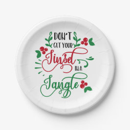 Assiettes En Carton ne vous mettez pas dans un enchevêtrement de Noël