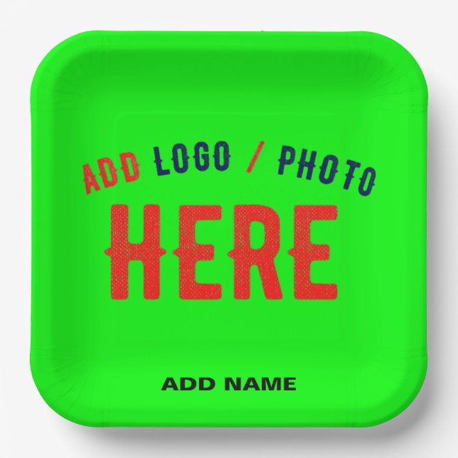 ASSIETTES EN CARTON NEON VERT MODERNE ET ÉLÉGANT MARQUE VÉRIFIÉE (Recto)