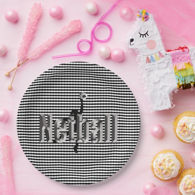 Assiettes En Carton Netball Le Jeu, Plaques de papier (Fête)