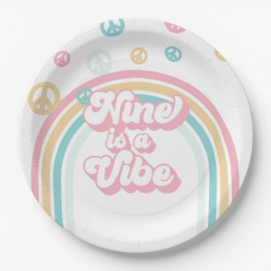 Assiettes En Carton Neuf est Vibe Retro Summer Rainbow