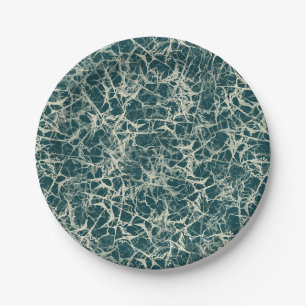 Assiettes En Carton Neurons de réseautage sur Turquoise - motif transp