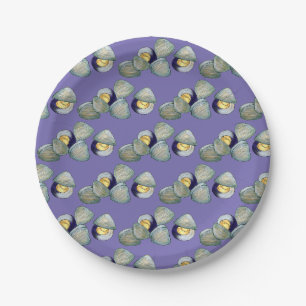 Assiettes En Carton New England Clams Clambake Beach Summer Seafood