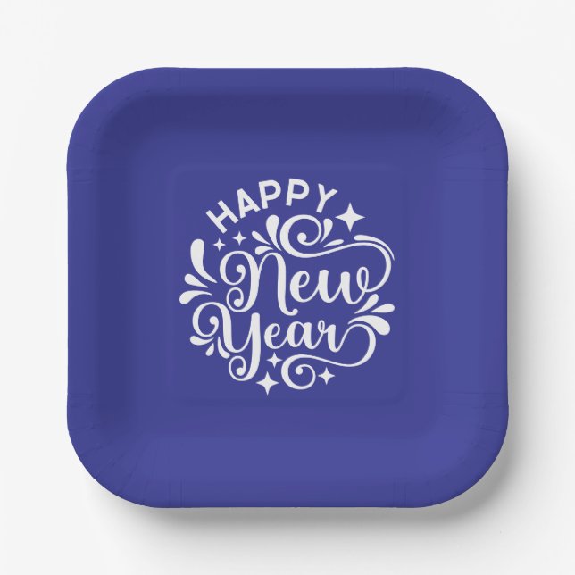 Assiettes En Carton New Year (Recto)