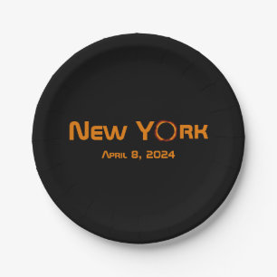 Assiettes En Carton New York 2024 Éclipse solaire totale