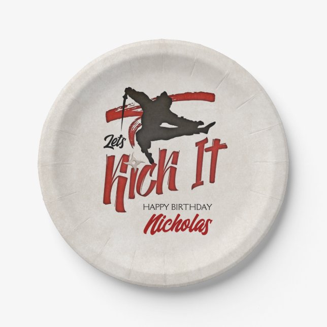 Assiettes En Carton Ninja (Devant)