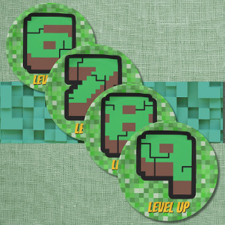 Assiettes En Carton Niveau supérieur 7 du bâtiment vert du joueur pixe
