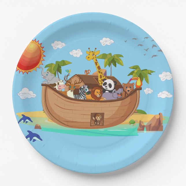 Assiettes En Carton Noah's Ark (Devant)