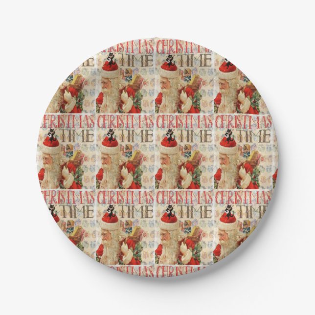 Assiettes En Carton Noël (Devant)
