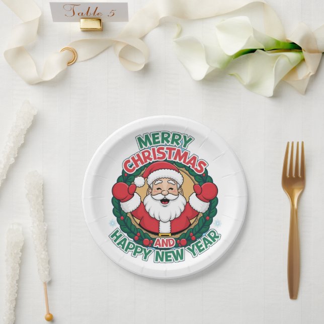 Assiettes En Carton Noël (Mariage)