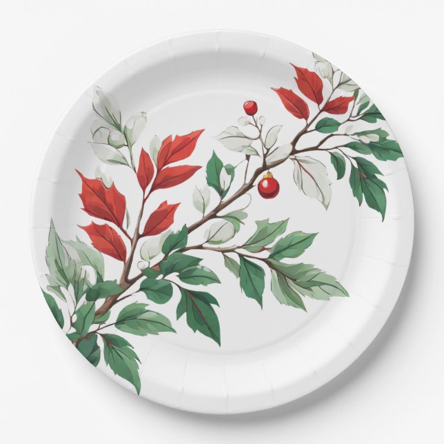 Assiettes En Carton Noël (Devant)