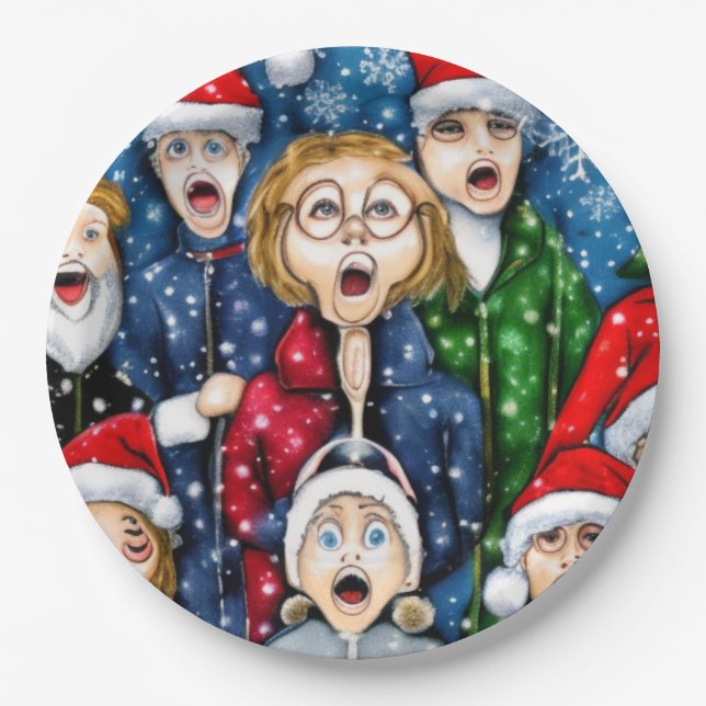 Assiettes En Carton Noël (Devant)