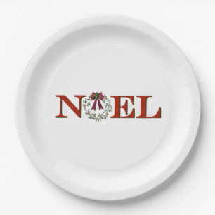 Assiettes En Carton Noel avec couronne