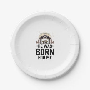 Assiettes En Carton Noël chrétien Il est né pour moi