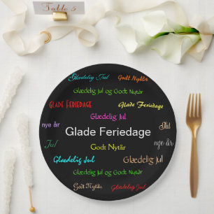 Assiettes En Carton Noël Danois Glade Feriedage