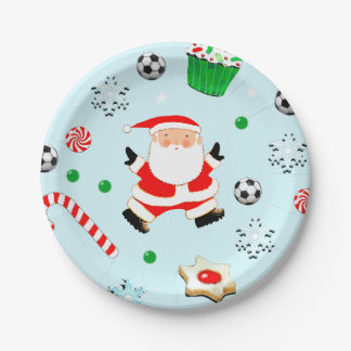 Assiettes En Carton Noël de football