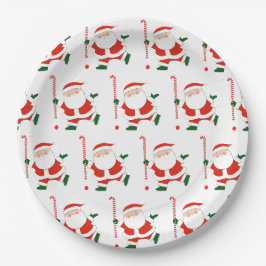 Assiettes En Carton Noël de hockey sur gazon