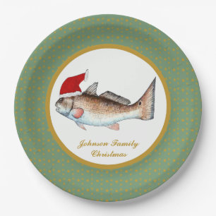 Assiettes En Carton Noël de Père Noël de rougets communs