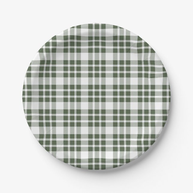 Assiettes En Carton Noël Définition Vacances Vert Plat (Devant)