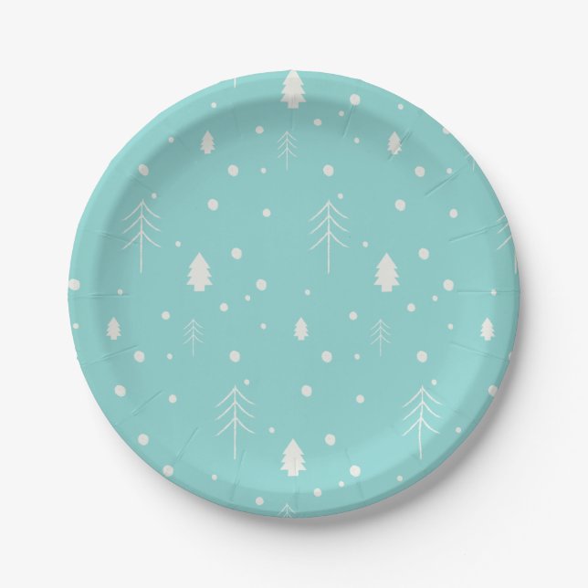 Assiettes En Carton Noël des bois (Devant)