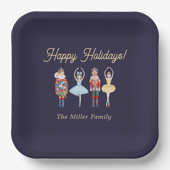 Assiettes En Carton Noël des noisettes (Recto)