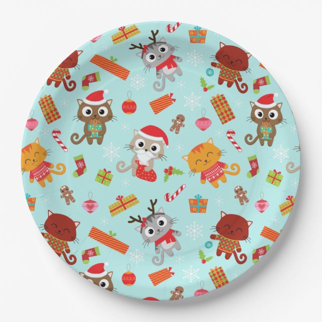 Assiettes En Carton Noël drôle (Devant)
