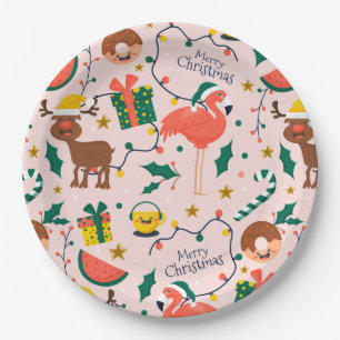 Assiettes En Carton Noël drôle