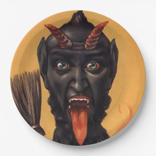 Assiettes En Carton Noël du diable de Krampus