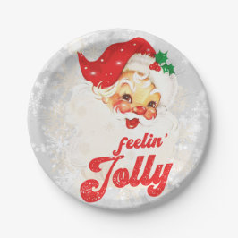 Assiettes En Carton Noël du Père Noël Sentiment Jolly
