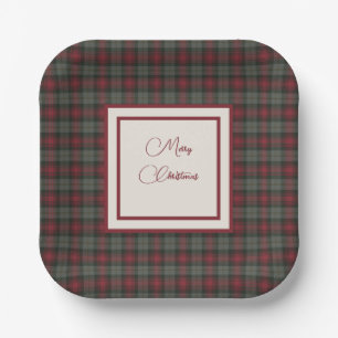 Assiettes En Carton Noël écossais Tartan MacLachlan