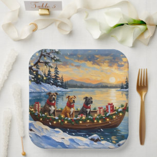 Assiettes En Carton Noël en bateau de Pitbull