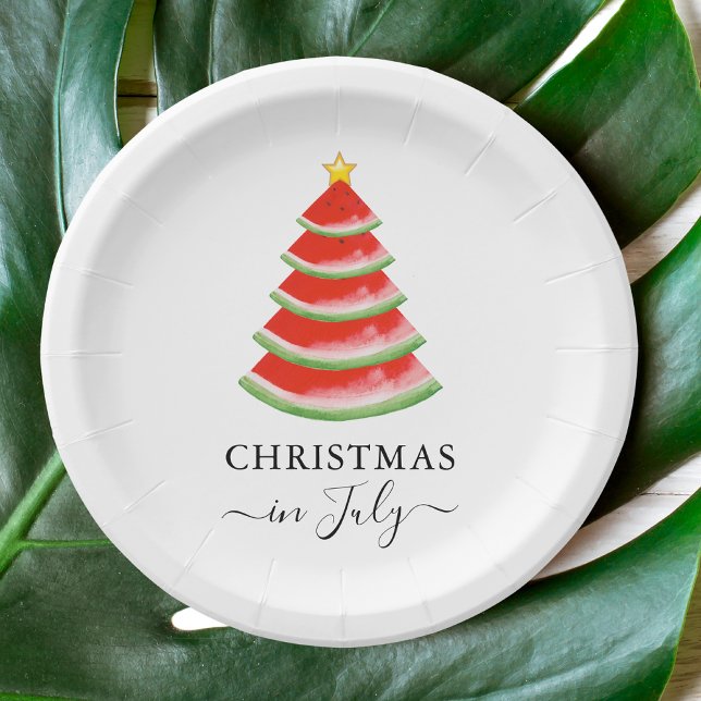 Assiettes En Carton Noël en juillet Watermelon (Créateur téléchargé)