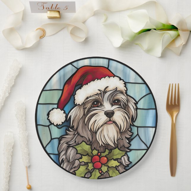 Assiettes En Carton Noël en verre de Havanais (Mariage)