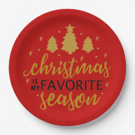 Assiettes En Carton Noël Est Mon Mot D'Art préféré