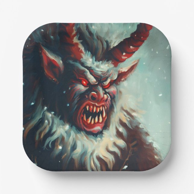 Assiettes En Carton Noël Krampus 3 (Recto)