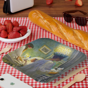 Assiettes En Carton Noël matin, Fête de Saint Lucy