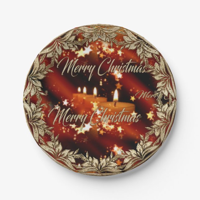 Assiettes En Carton Noël/nouvelles années de plats de partie (Devant)