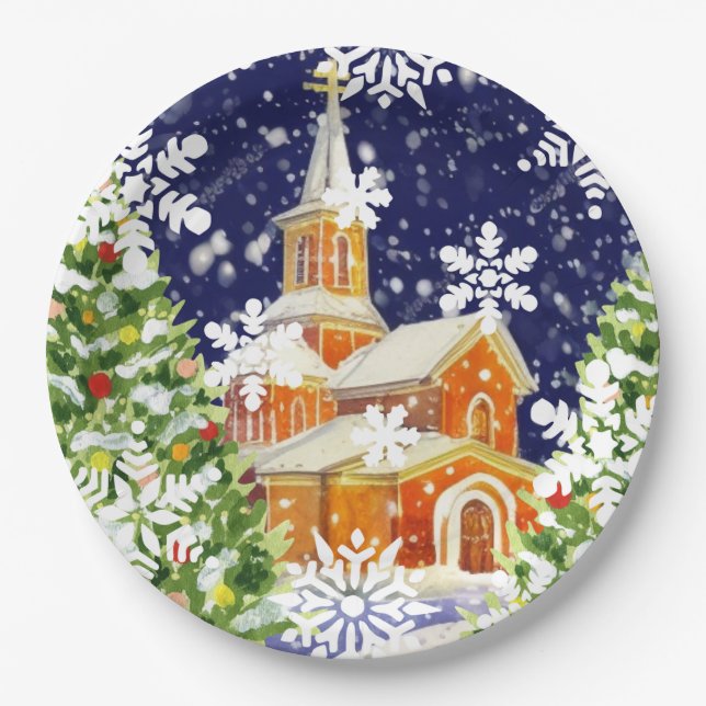 Assiettes En Carton Noël orthodoxe (Devant)