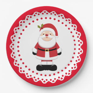 Assiettes En Carton Noël Père Noël