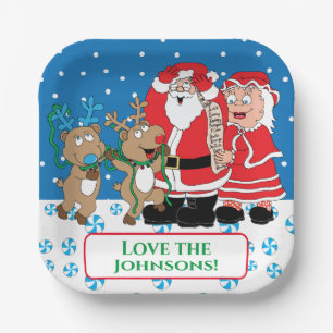 Assiettes En Carton Noël Père Noël Fun