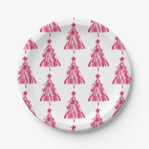 Assiettes En Carton Noël rose