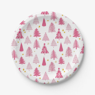 Assiettes En Carton Noël rose