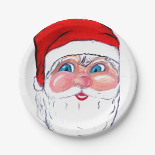 ASSIETTES EN CARTON NOËL SANTA CLAUS