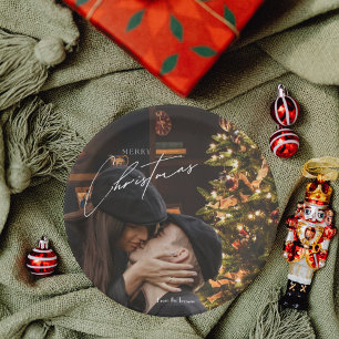 Assiettes En Carton Noël tendance moderne   Photo romantique en couple