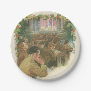 Assiettes En Carton Noël vintage de guerre mondiale