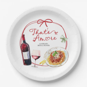 Assiettes En Carton Nœud Coquette Rouge C'est l'Amour