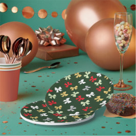 Assiettes En Carton Noeuds de fête